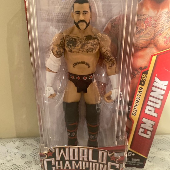 WWE World Champions CM Punk (2013) Mattel Superstar #36 Figure - Picture 2 of 9
